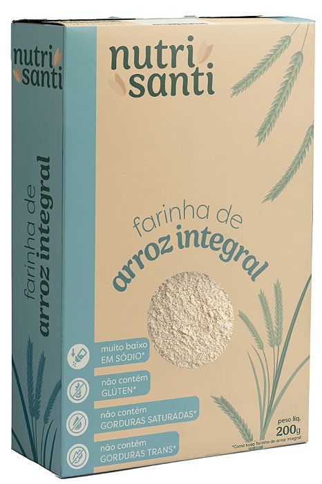 FARINHA DE ARROZ INTEGRAL - NUTRISANTI - 200G